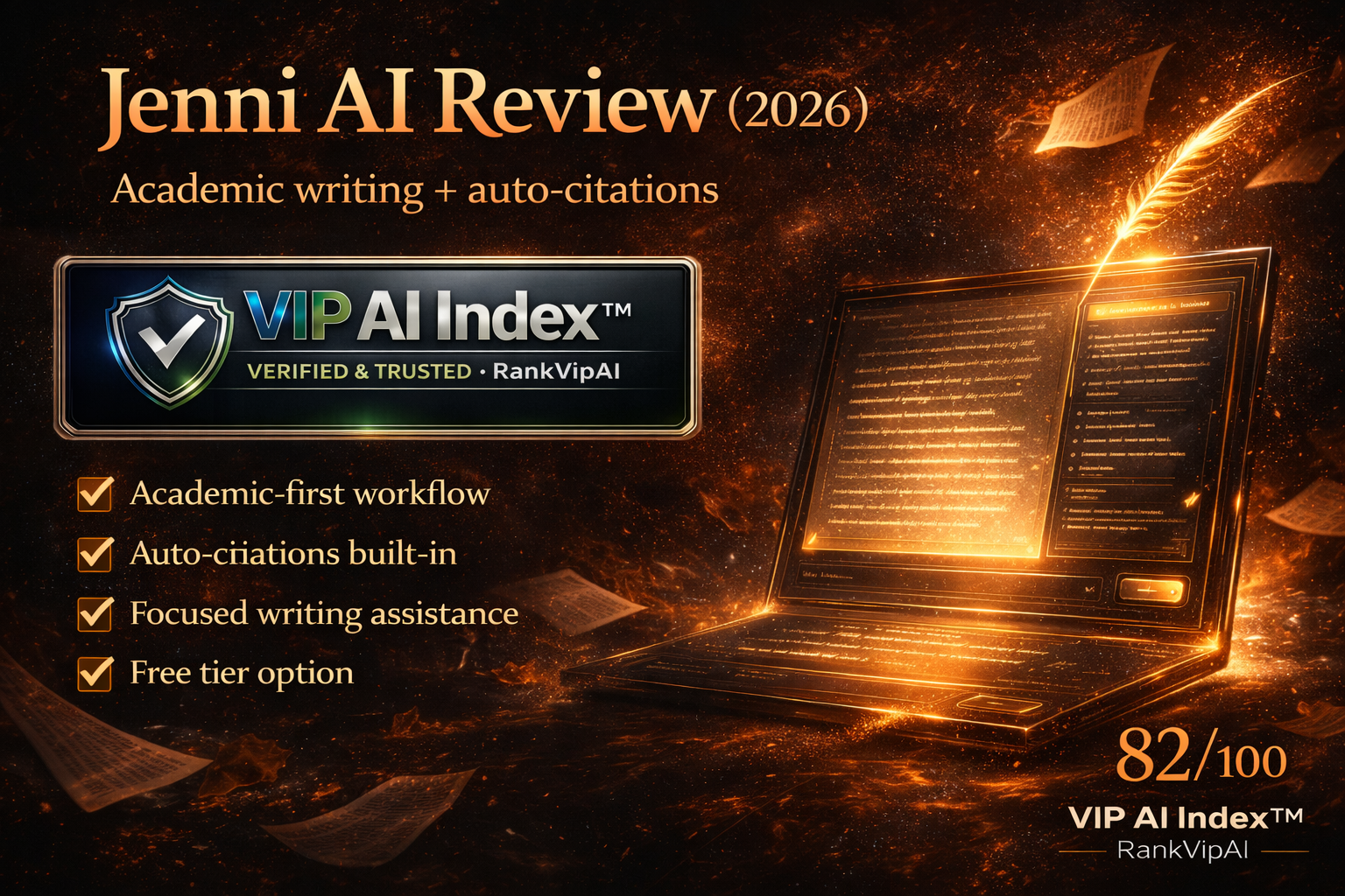 Jenni AI logo used as the featured image for this RankVipAI review