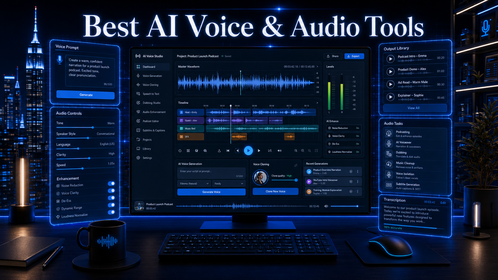 Best AI Voice and Audio Tools in 2026 ranking by RankVipAI