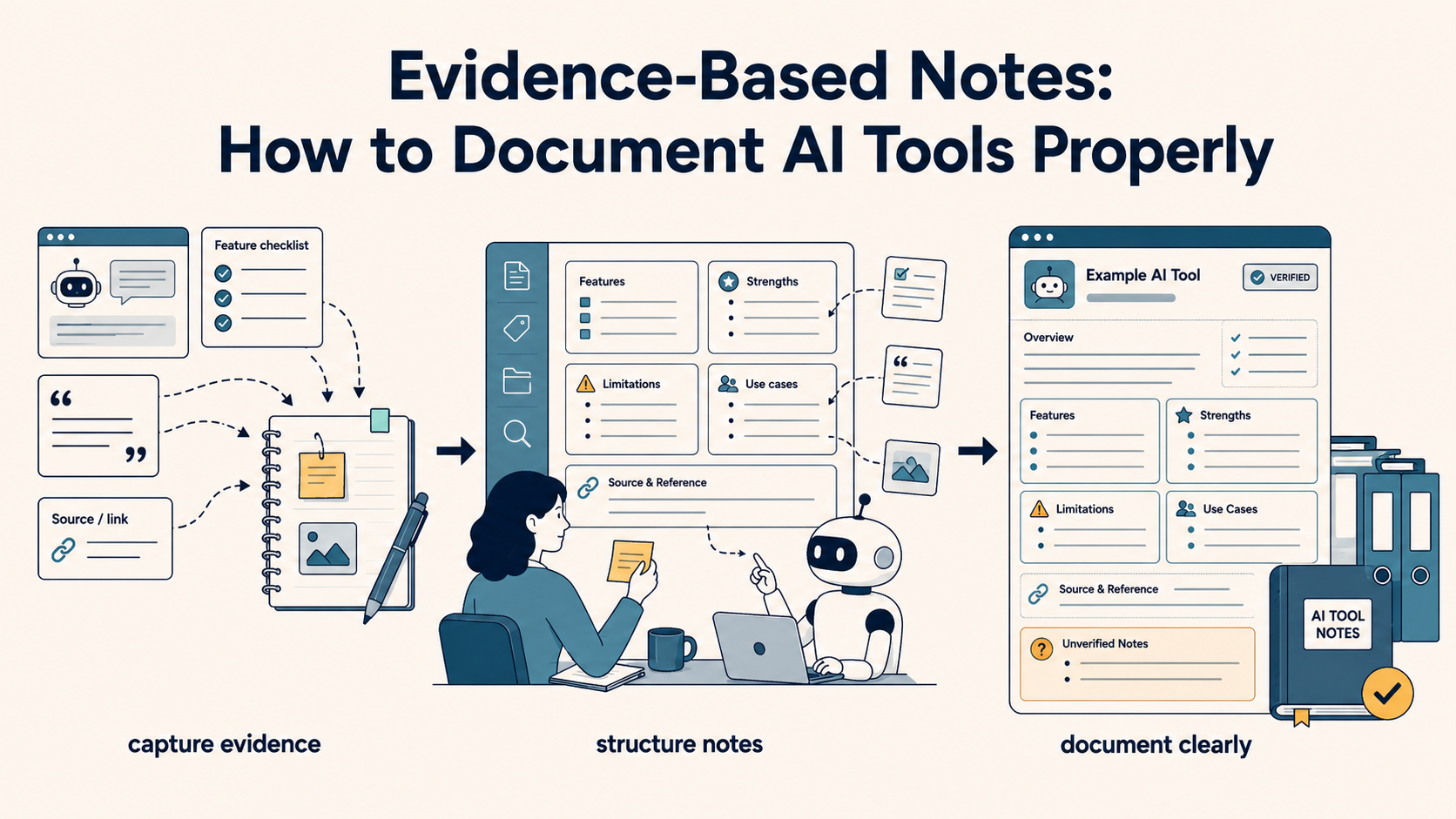 Evidence-Based Notes: How to Document AI Tools Properly