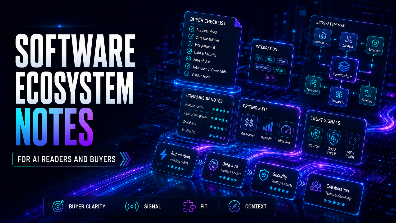 Software Ecosystem Notes for AI Readers and Buyers